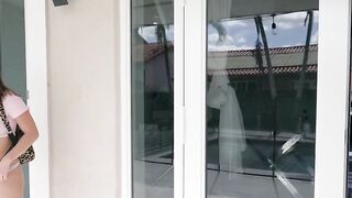 Natural tits teen Kira Perez doggystyle banged after BJ