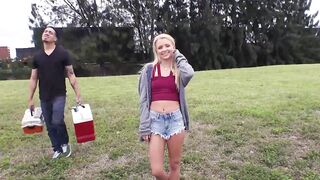 Small tits Riley Star sucks cock before missionary fucking