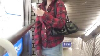 NipponPissTV.com - Amateur Oriental businesswoman caught pissing by voyeur in public