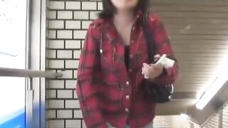 NipponPissTV.com - Amateur Oriental businesswoman caught pissing by voyeur in public