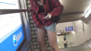 NipponPissTV.com - Amateur Oriental businesswoman caught pissing by voyeur in public