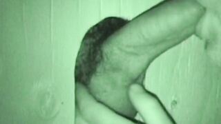 BobAuntie.com - Bearded fat fucker swallows a big hairy glory hole cock vigorously