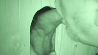 BobAuntie.com - Bearded fat fucker swallows a big hairy glory hole cock vigorously