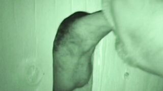 BobAuntie.com - Bearded fat fucker swallows a big hairy glory hole cock vigorously