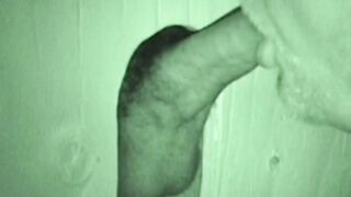 BobAuntie.com - Bearded fat fucker swallows a big hairy glory hole cock vigorously