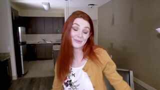Pretty redhead Lacy Lennon rides throbbing cock like a pro