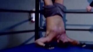MuscleJockBound.com - Inked hunk choked and dominated in a rough BDSM match, defeated