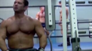 MuscleJockBound.com - Inked hunk choked and dominated in a rough BDSM match, defeated