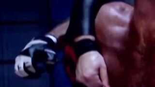 MuscleJockBound.com - Inked hunk choked and dominated in a rough BDSM match, defeated