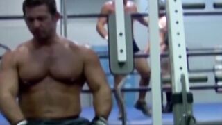 MuscleJockBound.com - Inked hunk choked and dominated in a rough BDSM match, defeated