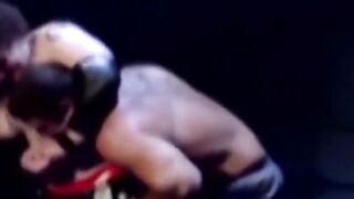 MuscleJockBound.com - Inked hunk choked and dominated in a rough BDSM match, defeated