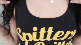 Kinky small tits teenager Nicki Ortega swallows sticky cum