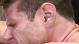 GayOver30.com - Sexy hunks Alessio and Luke have rough sex in a storage room