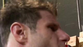 GayOver30.com - Sexy hunks Alessio and Luke have rough sex in a storage room