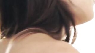 21Innocent.com - Brunette's sexy rear eagerly takes on a huge dong