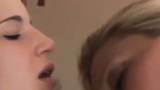 Busty blonde MILF Devon Lee licks stepdaughters yummy pussy
