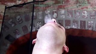 Sexy Austin smokes two at once before stroking his cock