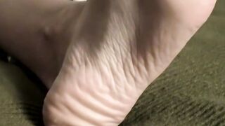 Sexy Gregory shows great foot fun while stroking his hot juices out