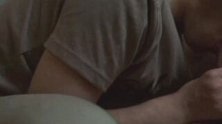Young Japanese guy shoots his load after receiving a blowjob