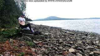 women Masturbte Vagina while Walking into Nature