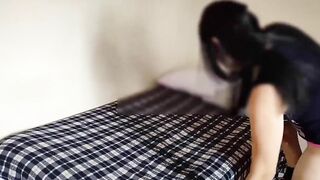 My cousin: we are alone at home and my cousin wants me to check it all and I end up fucking her with my long penis until I end up on her face we almost got caught