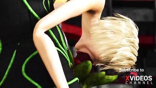Alien sex! A sexy amazing blonde gets screwed by Anubis on the exoplanet