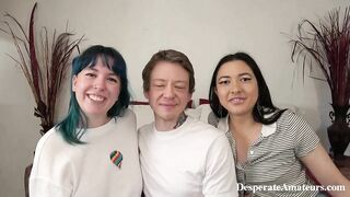Casting 3some compilation – Cutie cougar has spitroast group fun D