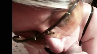 STEPSISTER A head and she swallows the cum any through