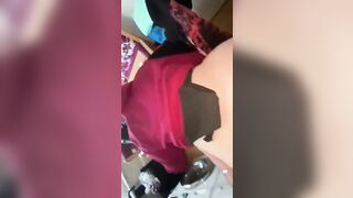Doggy boned into kitchen – quickie