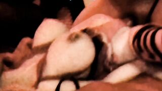 Luvs2cumm69 tittyfucking licking vagina and fucking his irresistible blond huge tit sex doll and jizzes on her of course
