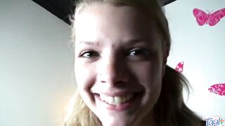 Teenie skank masturbates for the camera