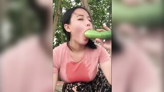 Official method of consuming a cucumber