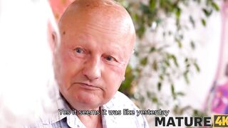 MATURE4K. Older man cant please wifey so she makes move on handsome waiter