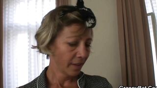 beauty sex with old woman after hangover