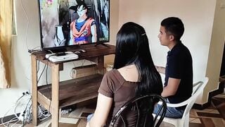 Uncle and Niece: My adorable niece comes to my house while I view dragon ball and starts sucking off my long dick so that I can screwed her