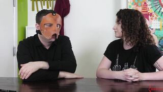 Slave teenie fed rough dick