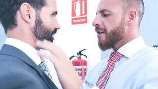 Bearded businessman Dani Robles fucked raw by kinky doctor