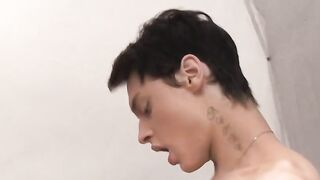 Amateur twinks suck cock before rough bareback action