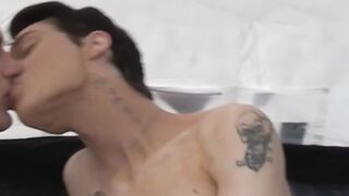 Amateur twinks suck cock before rough bareback action