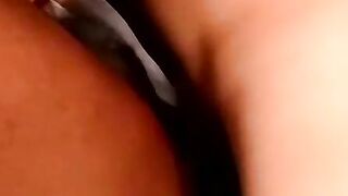 Huge dick amateur drilling raw asses in interracial threesome
