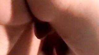 Huge dick amateur drilling raw asses in interracial threesome