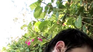 Twink blows his man before being bent over and analrailed