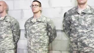 Hunk soldiers blowing the drill sergeant and fuck hard