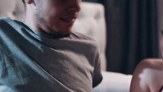 Gorgeous blonde TS lets stepbro fuck her asshole