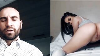 Athena Faris's stepfather's naughty solo tease