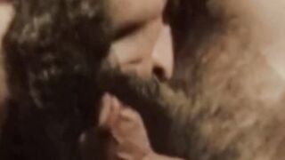 RetroDudes.com - Gay man gets breeding cumshot on hairy muscles