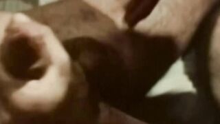 RetroDudes.com - Gay man gets breeding cumshot on hairy muscles