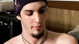 Str8Thugs.com - Straight thug Axel strums his cock while playing with his guitar