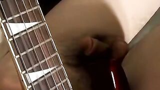 Str8Thugs.com - Straight thug Axel strums his cock while playing with his guitar