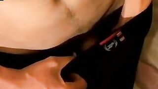 TwinkUndie.com - Alexx's weird undie fetish jerk off and passionate cumshot